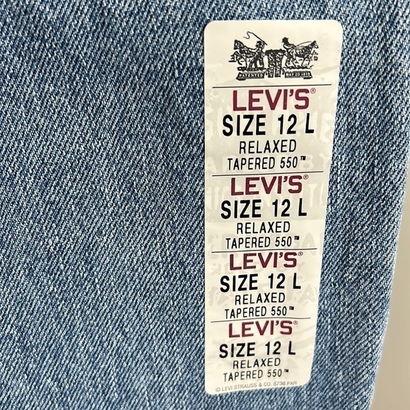 LEVI’S Vintage 550 Relaxed Tapered Fit Jeans Size 12L - Picture 9 of 10
